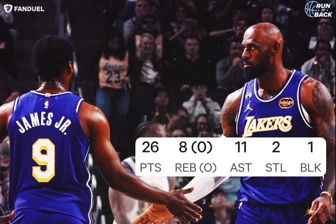 勒布朗詹姆斯砍28+12助创多项历史纪录 湖人双杀