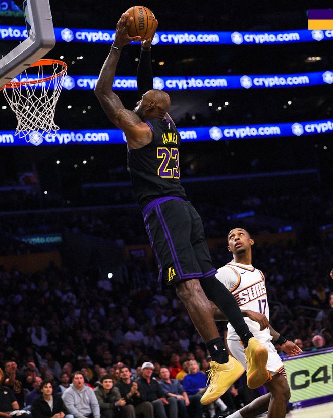 勒布朗詹姆斯砍28+12助创多项历史纪录 湖人双杀