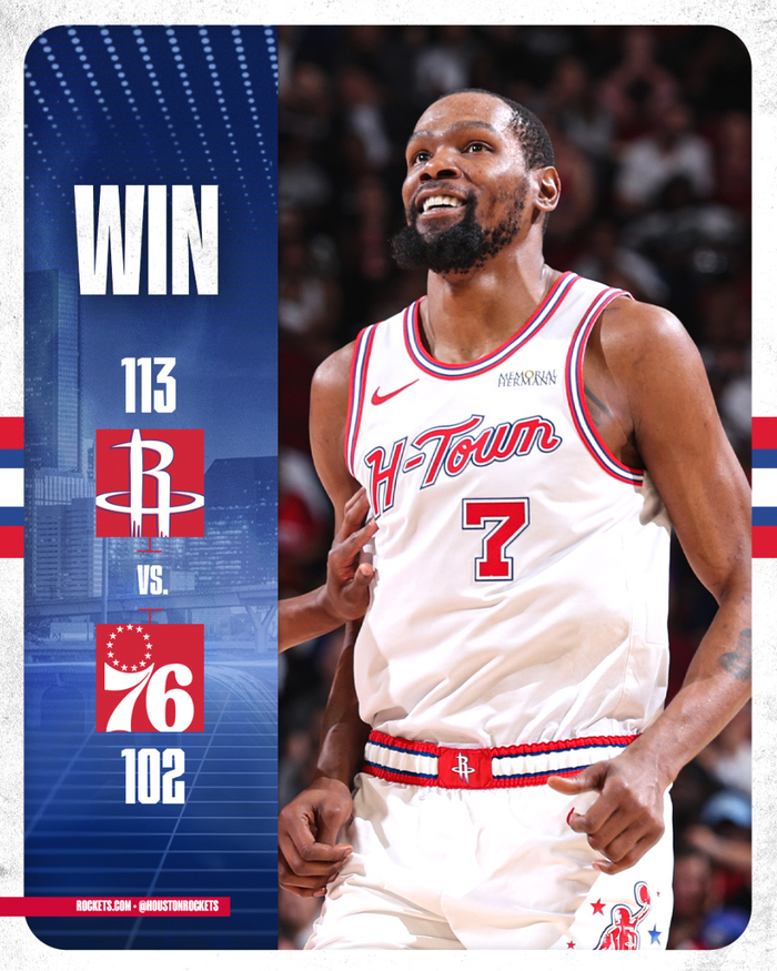 杜兰特末节关键三分助火箭逆转 创多项生涯纪录