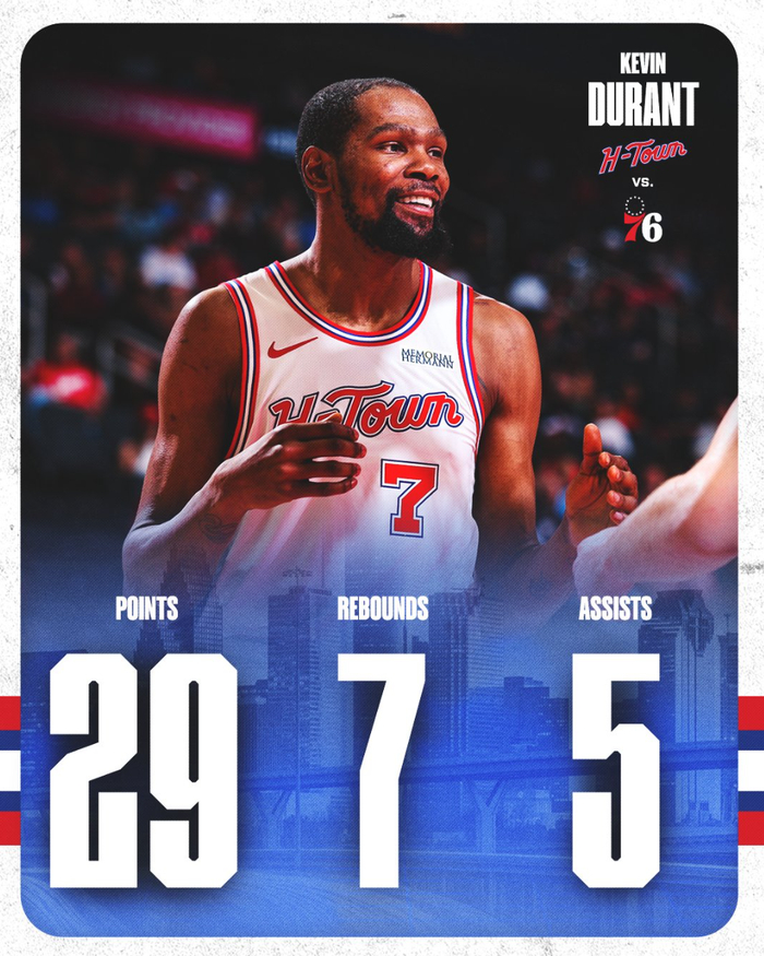 杜兰特末节关键三分助火箭逆转 创多项生涯纪录