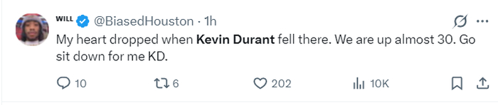 杜兰特末节关键三分助火箭逆转 创多项生涯纪录